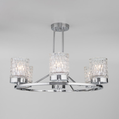 Потолочная люстра со стеклянными плафонами 60127/6 хром — Multielectrika