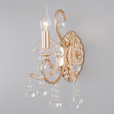 Настенный светильник с хрусталем 10096/1 золото &mdash; Multielectrika