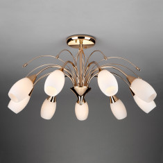Потолочная люстра со стеклянными плафонами 22080/9 золото &mdash; Multielectrika