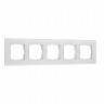 Рамка из стекла на 5 постов Senso белый soft-touch W0053101
