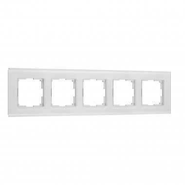 Рамка из стекла на 5 постов Senso белый soft-touch W0053101 &mdash; Multielectrika