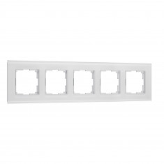 Рамка из стекла на 5 постов Senso белый soft-touch W0053101 &mdash; Multielectrika