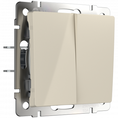 Выключатель двухклавишный проходной (слоновая кость) W1122003 — Multielectrika