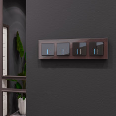 Рамка на 4 поста (мокко) W0041118 &mdash; Multielectrika