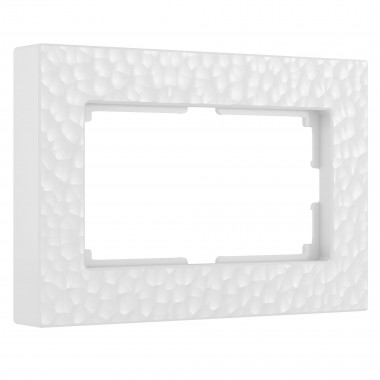 Рамка из поликарбоната для двойной розетки Hammer белый W0082401 &mdash; Multielectrika