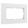 Рамка из поликарбоната для двойной розетки Hammer белый W0082401