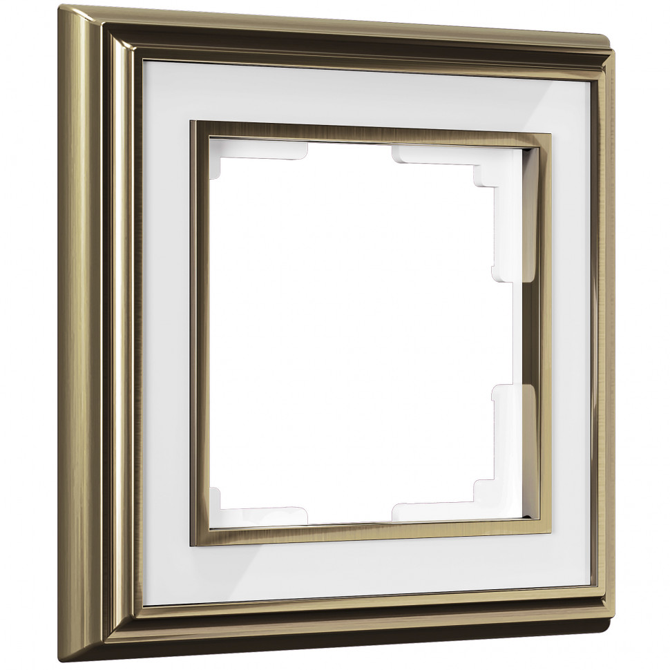 Рамка на 1 пост (бронза/белый) WL17-Frame-01 фото 1 — Multielectrika