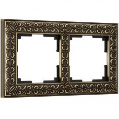 Рамка на 2 поста  (бронза) WL07-Frame-02 &mdash; Multielectrika