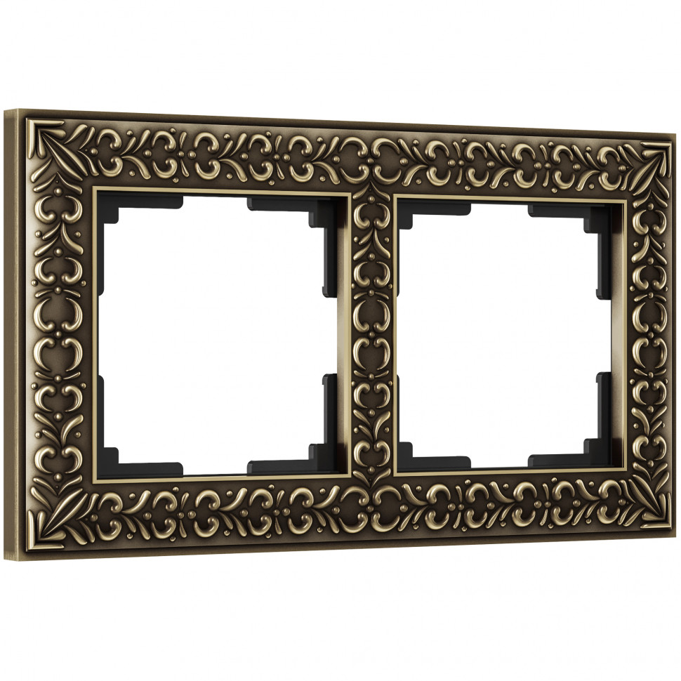 Рамка на 2 поста  (бронза) WL07-Frame-02 фото 1 — Multielectrika