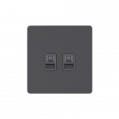Systeme Infinity, Розетка информационная RJ-45 кат.5e 2-я, FSE000785, Вулканический пепел &mdash; Multielectrika