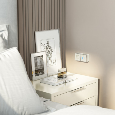 Выключатель двухклавишный с подсветкой Gallant слоновая кость W5020103 — Multielectrika