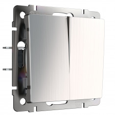 Выключатель двухклавишный (глянцевый никель) W1120002 &mdash; Multielectrika