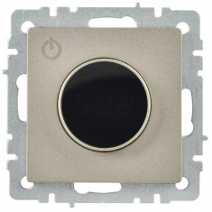 Термостат электронный с индикацией IEK BRITE ТС10-1-БрШ шампань &mdash; Multielectrika