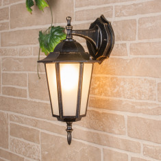 Уличный настенный светильник GL 1004D черное золото &mdash; Multielectrika