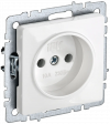 Розетка без заземления без защитных шторок 10А IEK Brite РС10-1-0-БрБ белая фото 1 — Multielectrika