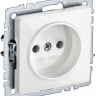 Розетка без заземления без защитных шторок 10А IEK Brite РС10-1-0-БрБ белая