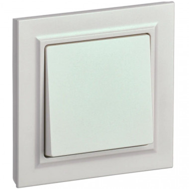 Выключатель одноклавишный 10А в сборе IEK Brite ВСР10-1-0-БрЖ жемчуг — Multielectrika