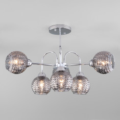 Потолочная люстра со стеклянными плафонами 30175/6 хром &mdash; Multielectrika
