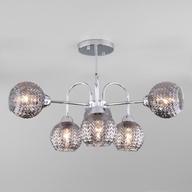 Потолочная люстра со стеклянными плафонами 30175/6 хром — Multielectrika