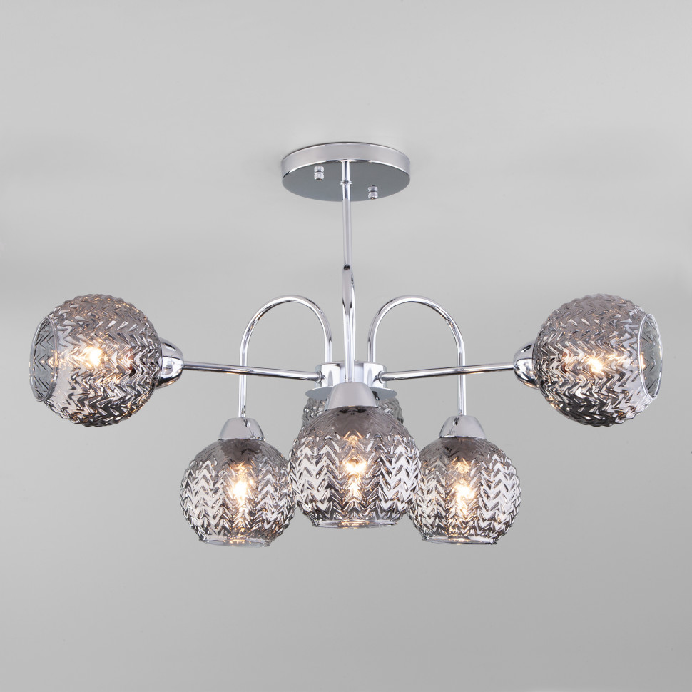 Потолочная люстра со стеклянными плафонами 30175/6 хром фото 1 — Multielectrika