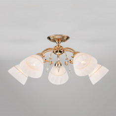 Потолочная люстра с плафонами 30156/5 золото &mdash; Multielectrika