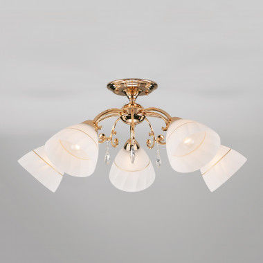 Потолочная люстра с плафонами 30156/5 золото — Multielectrika
