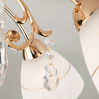 Потолочная люстра с плафонами 30156/5 золото — Multielectrika