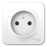 Розетка силовая Systeme Electric Blanca без заземления, с монтаж. пластиной, белая 16А