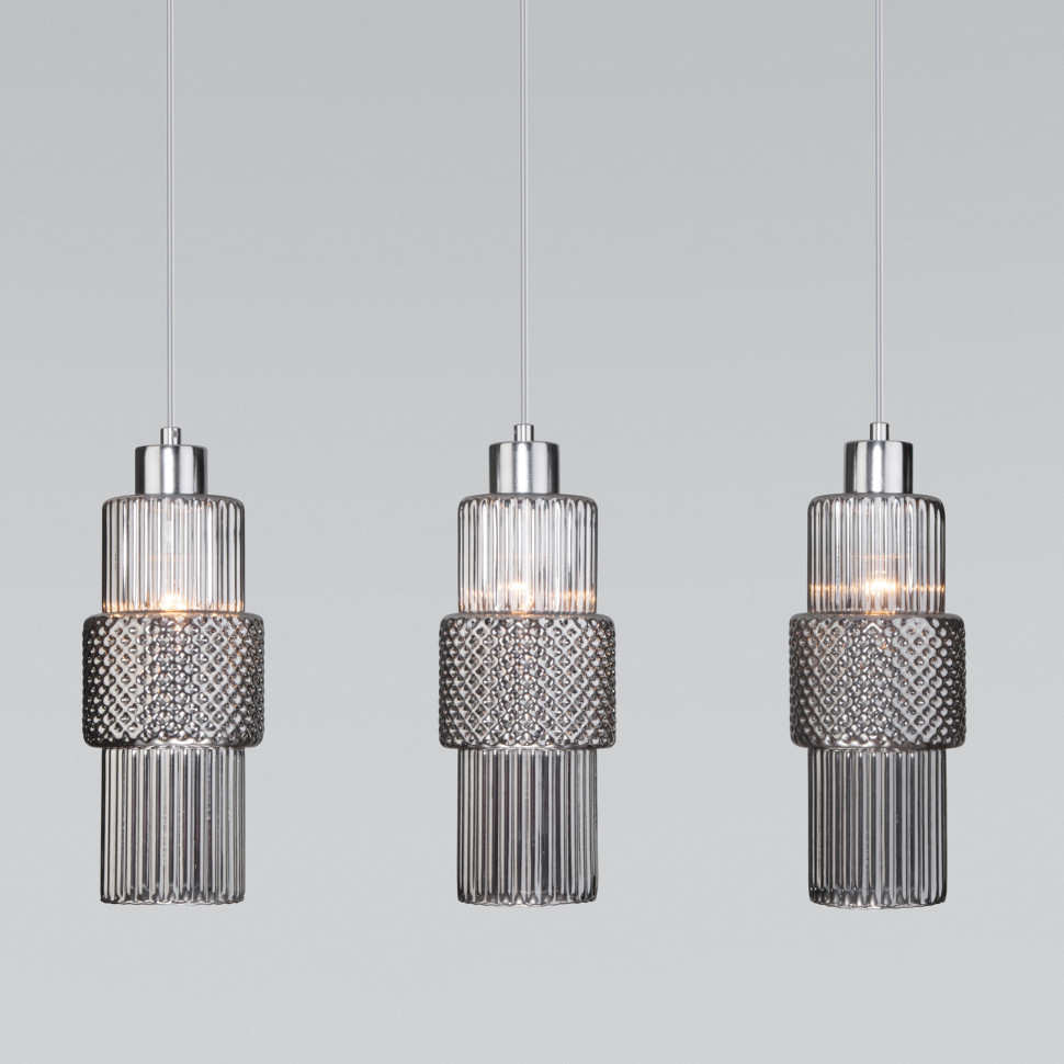 Подвесной светильник со стеклянными плафонами 50209/3 хром фото 1 — Multielectrika