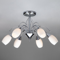Люстра потолочная с плафонами из стекла 22080/6 хром &mdash; Multielectrika