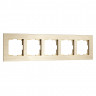 Рамка из металла на 5 постов AluMax шампань алюминий W0053511