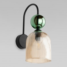 Настенный светильник со стеклянным плафоном 11143 Sophia Green Cognac &mdash; Multielectrika