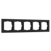 Рамка из поликарбоната на 5 постов Hammer черный W0052408 фото 1 — Multielectrika