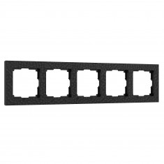 Рамка из поликарбоната на 5 постов Hammer черный W0052408 &mdash; Multielectrika