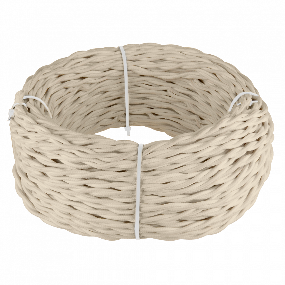 Ретро кабель витой  3х1,5 песочный 50 м W6453546 фото 1 — Multielectrika