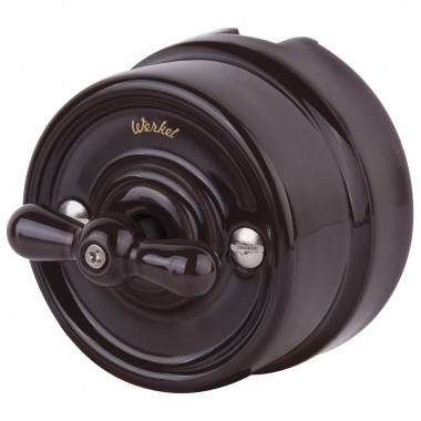 Выключатель на 4 положения двухклавишный коричневый ретро W5620014 — Multielectrika