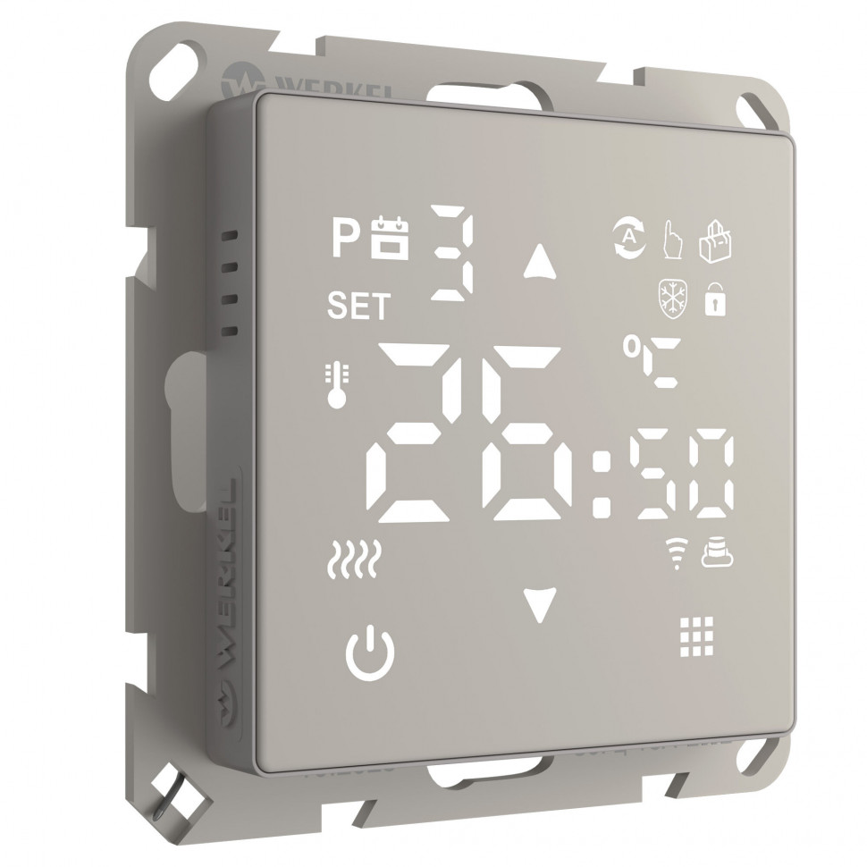 Умный сенсорный терморегулятор для теплого пола дымчатый W1151217 фото 1 &mdash; Multielectrika