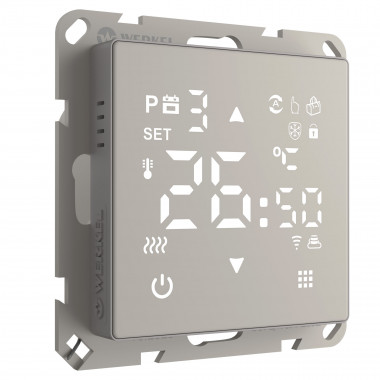 Умный сенсорный терморегулятор для теплого пола дымчатый W1151217 &mdash; Multielectrika