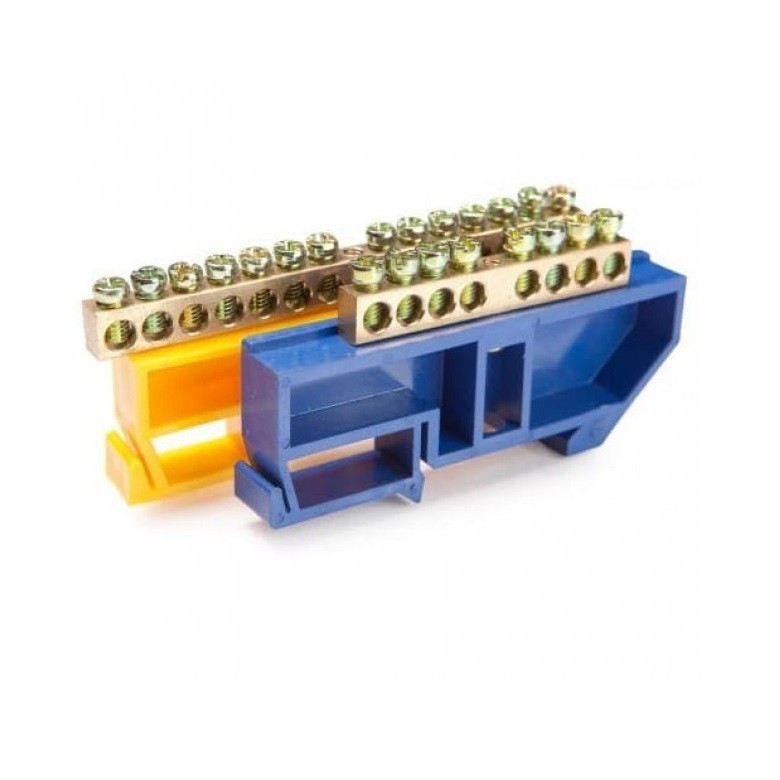 Шина нулевая 10\1 6х9 на DIN-рейку (большой изолятор) фото 1 — Multielectrika