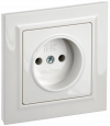 Розетка без заземления без защитных шторок 10А в сб. IEK Brite РСР10-1-0-БрБ белая фото 1 — Multielectrika