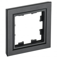 Рамка на 1 пост IEK Brite РУ-1-БрЧ черная &mdash; Multielectrika