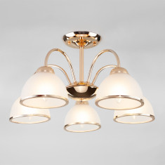 Потолочная люстра со стеклянными плафонами 30174/5 золото &mdash; Multielectrika