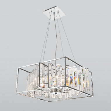 Умная подвесная люстра с хрусталем 312/6 Strotskis Smart — Multielectrika