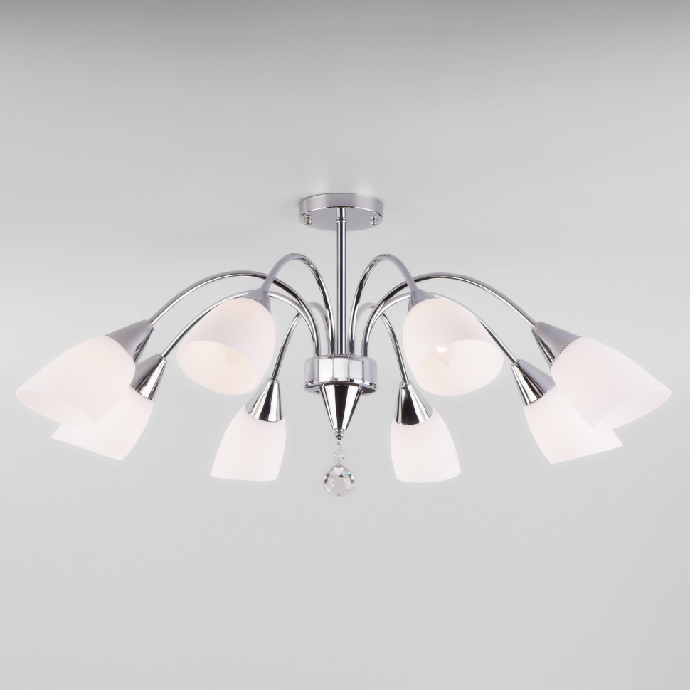 Потолочная люстра с плафонами 30149/8 хром фото 1 &mdash; Multielectrika