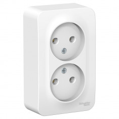 Розетка двойная Systeme Electric Blanca без заземления, белая 16А &mdash; Multielectrika
