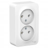 Розетка двойная Systeme Electric Blanca без заземления, белая 16А