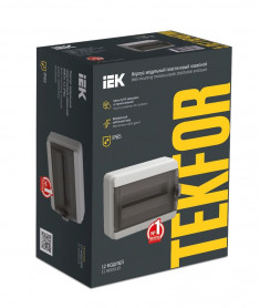 Корпус пластиковый IEK TEKFOR КМПн-12 IP65 черная прозрачная дверь &mdash; Multielectrika