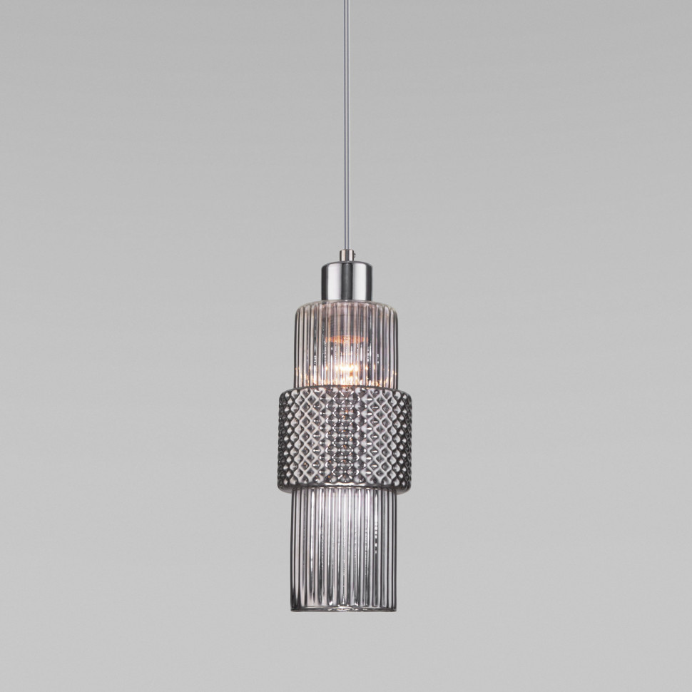 Подвесной светильник со стеклянным плафоном 50209/1 хром фото 1 — Multielectrika