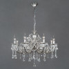 Подвесная люстра с хрусталем 230/8 серебряный фото 1 — Multielectrika