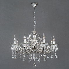 Подвесная люстра с хрусталем 230/8 серебряный &mdash; Multielectrika